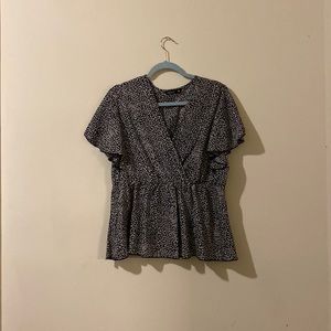 V neck peplum Blouse